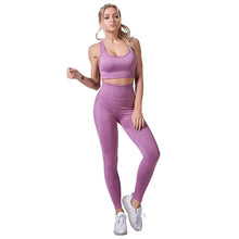 Load image into Gallery viewer, Yoga 2 Piece Set Workout Clothes For Women Yoga Set Solid Color Fitness Leggings Sportswear Woman Wear Sport Bra And Pants