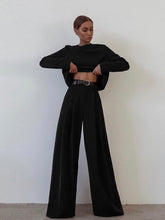 Load image into Gallery viewer, Yoga Classic Wide Pants Floor-Length Pleated Loose Women Trousers Spring Wide Leg Pants Vintage Female Palazzo Pants 2023